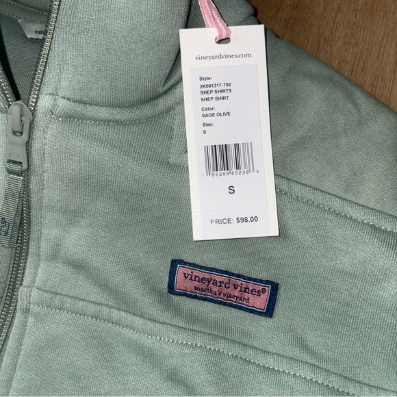 Vineyard Vines Sage Green Quarter-Zip - Picture 2 of 4